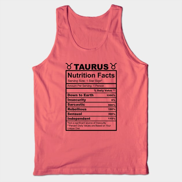 Taurus Facts Tank Top by thechicgeek